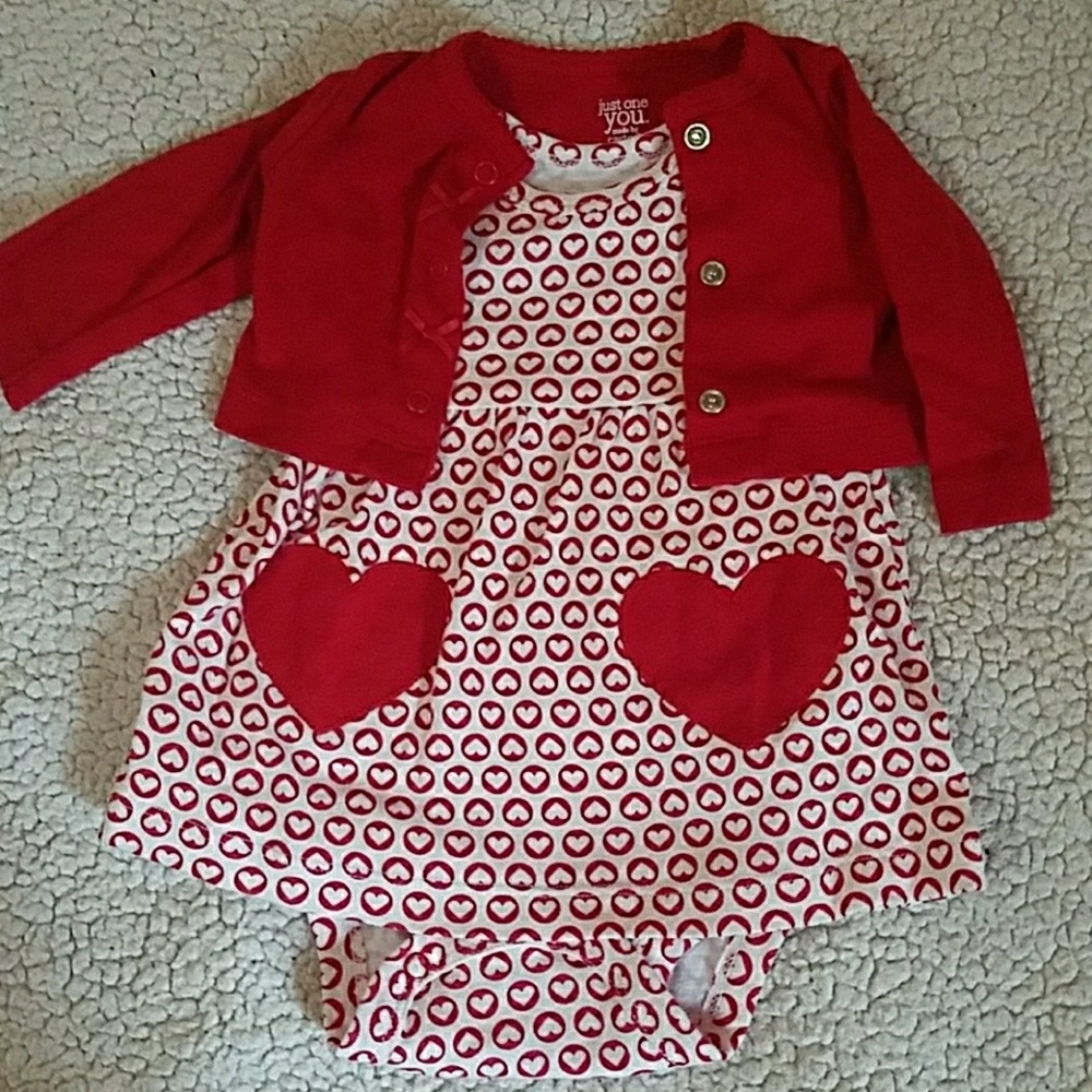 Carter's  red dress with sweater